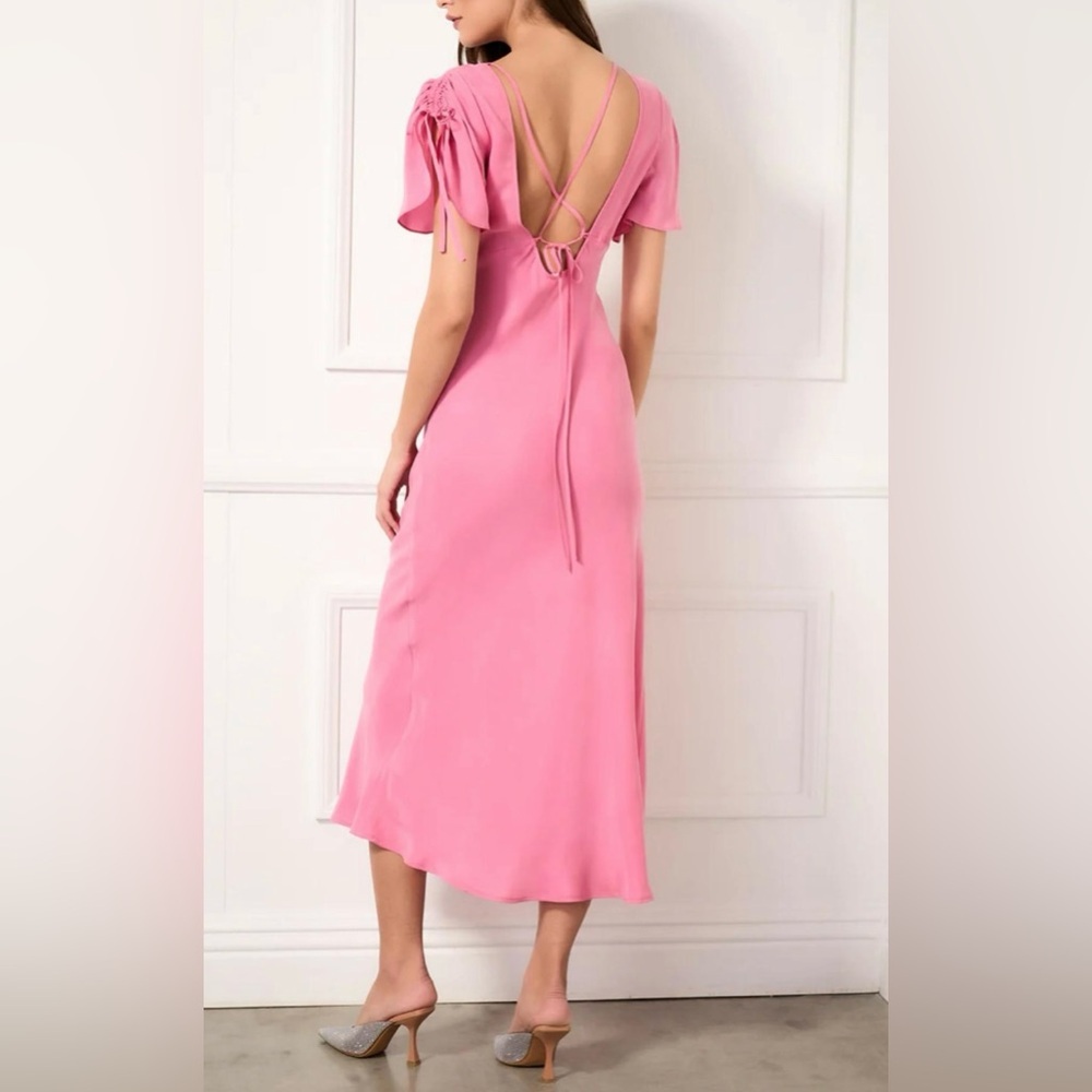 NWT R.G. Kane Victoria dress open back wedding special event midi size large - Picture 2 of 3